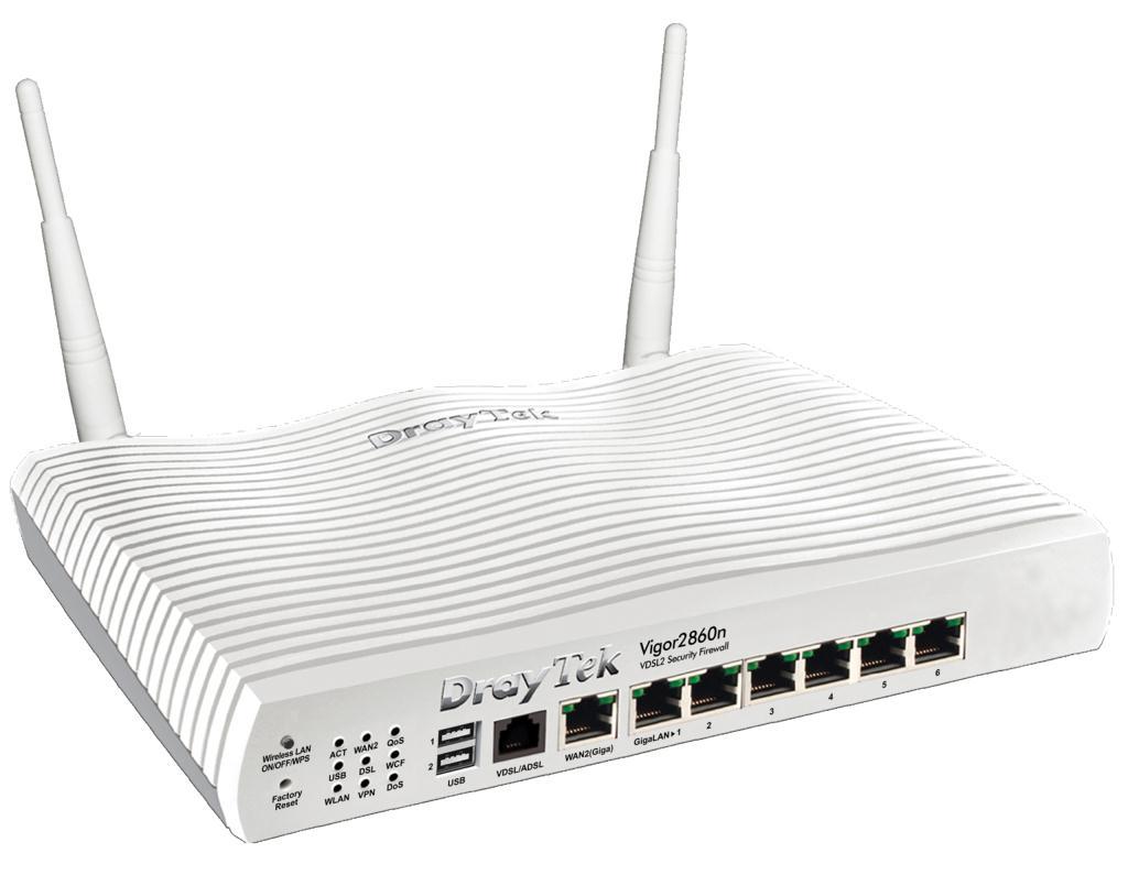 DrayTek Vigor 2860n Triple-WAN VDSL/ADSL2+ Broadband Router