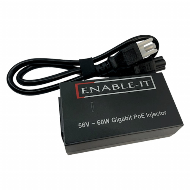 Enable-IT 360 61W - 56VDC Gigabit PoE+ Injector - No power detect