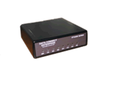 DATA CONNECT 2400E-030-4 Dial and Leased Line Modem, V22bis, V22, V21, BELL 212A, BELL 103J, DC power 9-72 VDC or AC