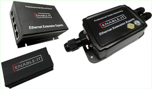 Enable-IT 865W PRO 2-Port Outdoor Gigabit PoE Extender Kit - PoE over 4-pair