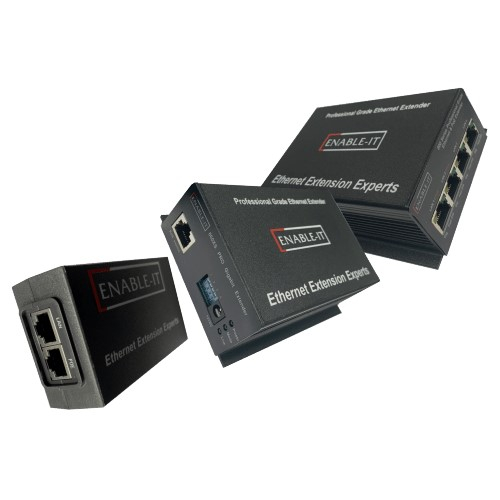 Enable-IT 865XS PRO 4-Port Gigabit PoE Extender Kit - PoE over 4-pair wiring