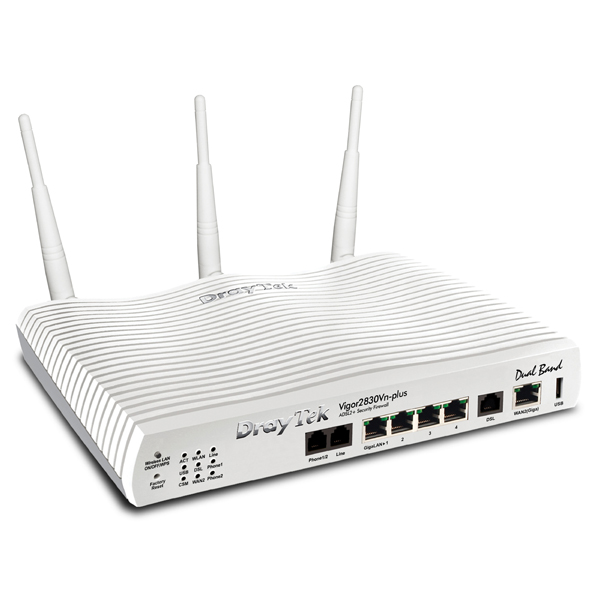 DrayTek Vigor 2860Vn Plus Triple-WAN VDSL/ADSL2+ Broadband Router