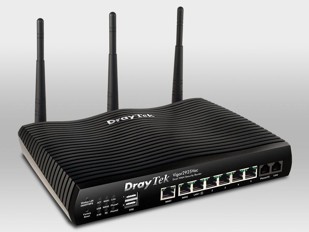DrayTek Vigor2925Vac Dual WAN Security Firewall Router - 10PK