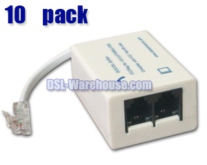 DSL ADSL Splitter / Filter - 10 Pack