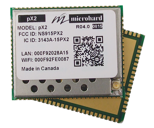 Microhard pX2 - 1W Miniature OEM 2.4 GHz Ethernet/Serial/WIFI Router