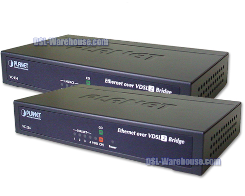 Planet VC-234 4-Port Ethernet Extender 2-Pack