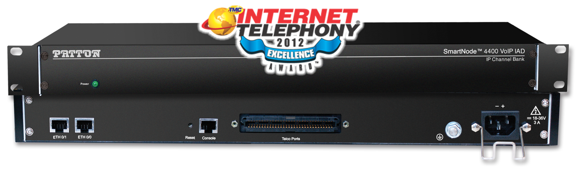Patton SmartNode SN4412/JO/UI IpChannelBank Analog VoIP Router | 12 FXO ports